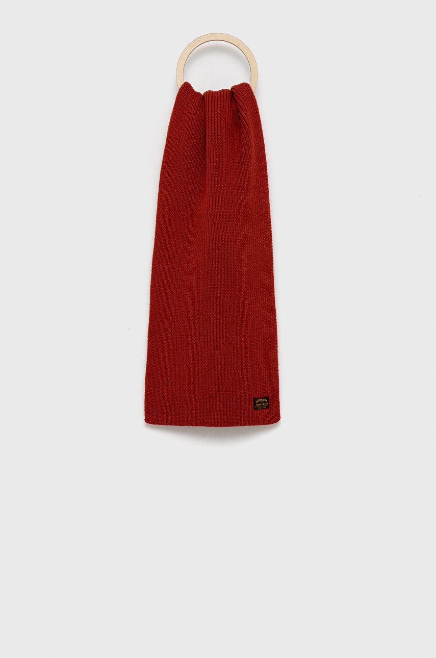 Superdry Eșarfă de lână culoarea rosu, material neted answear.ro