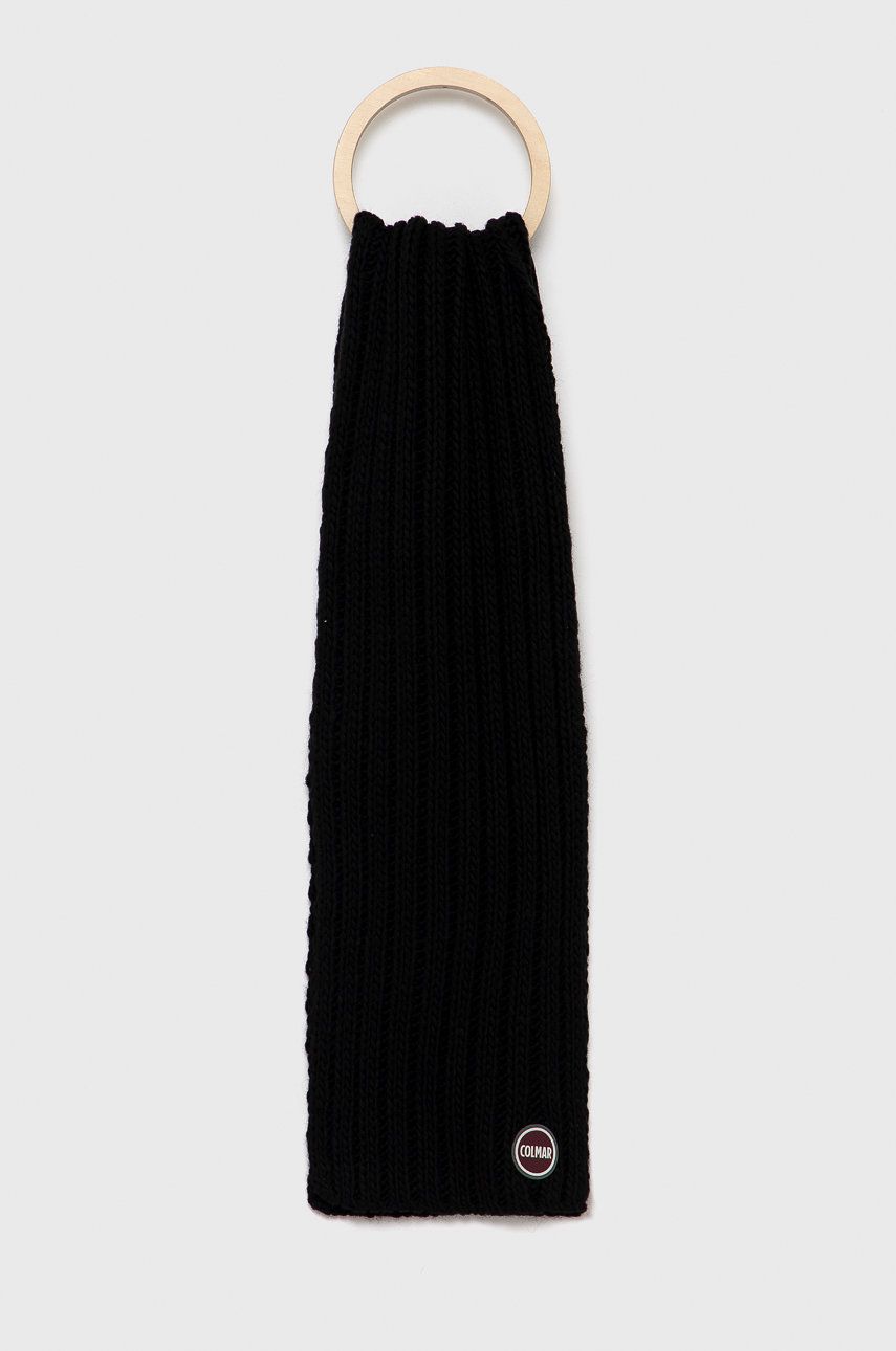 Colmar Fular culoarea negru, material neted answear.ro