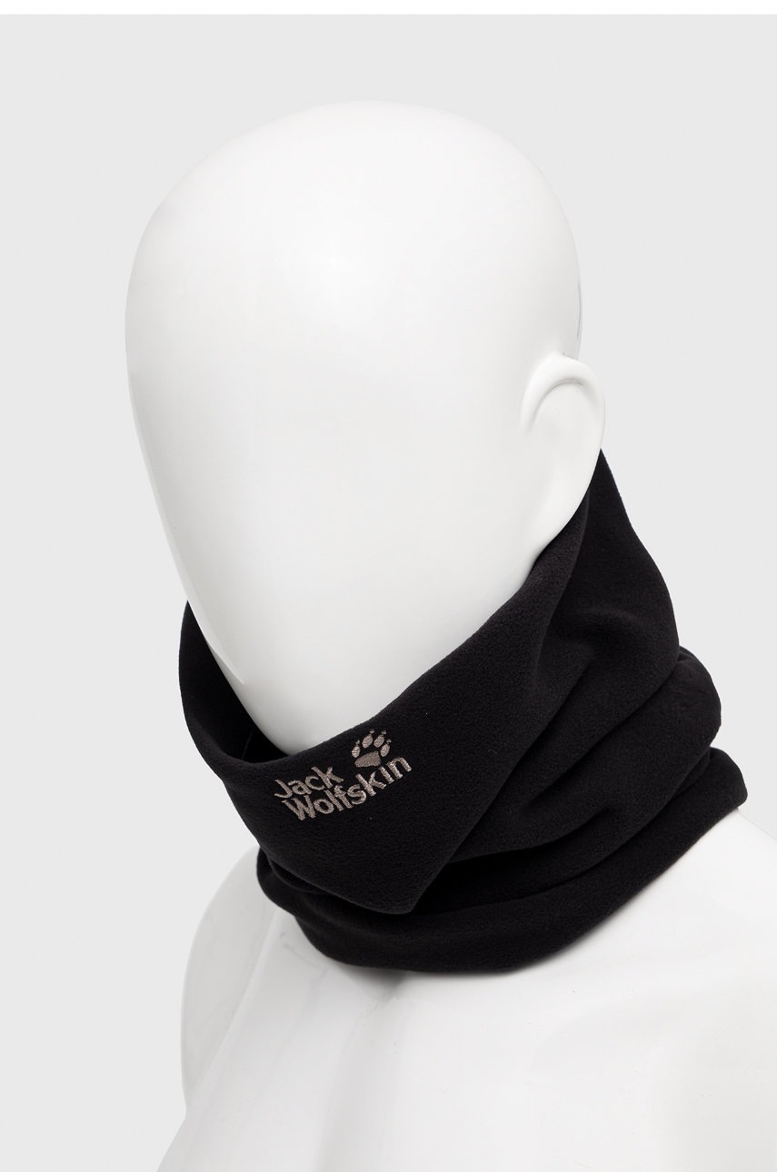 

Снуд Jack Wolfskin колір чорний гладкий