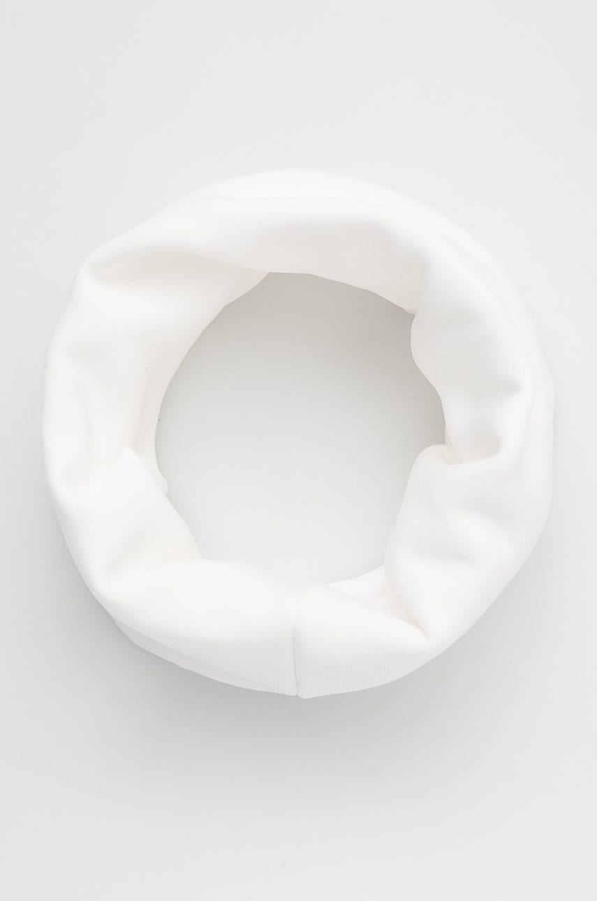 Cmp fular împletit culoarea alb, material neted
