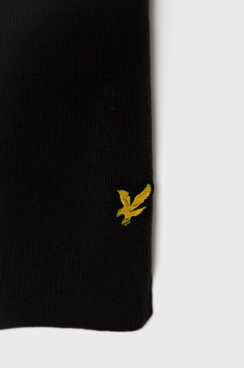 

Шарф Lyle & Scott колір чорний гладкий