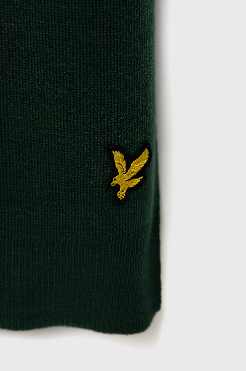 

Шарф Lyle & Scott колір зелений гладкий