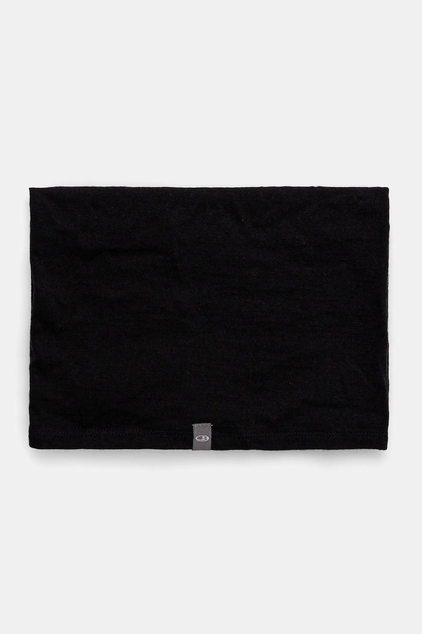 Шерстяной снуд Icebreaker цвет чёрный гладкий