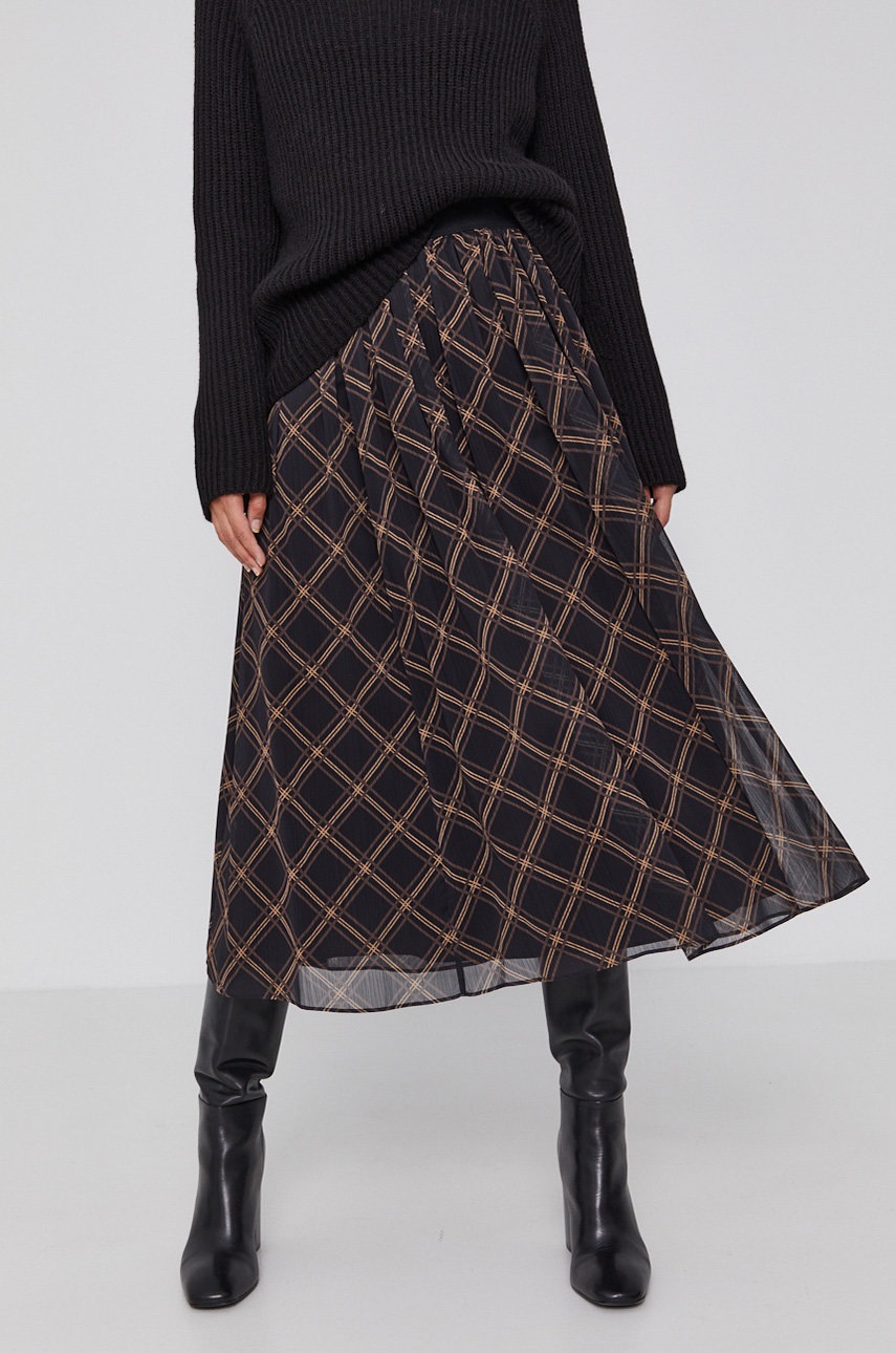 

Пола Joop! в кафяво среднодълъг модел разкроен модел, Кафяв