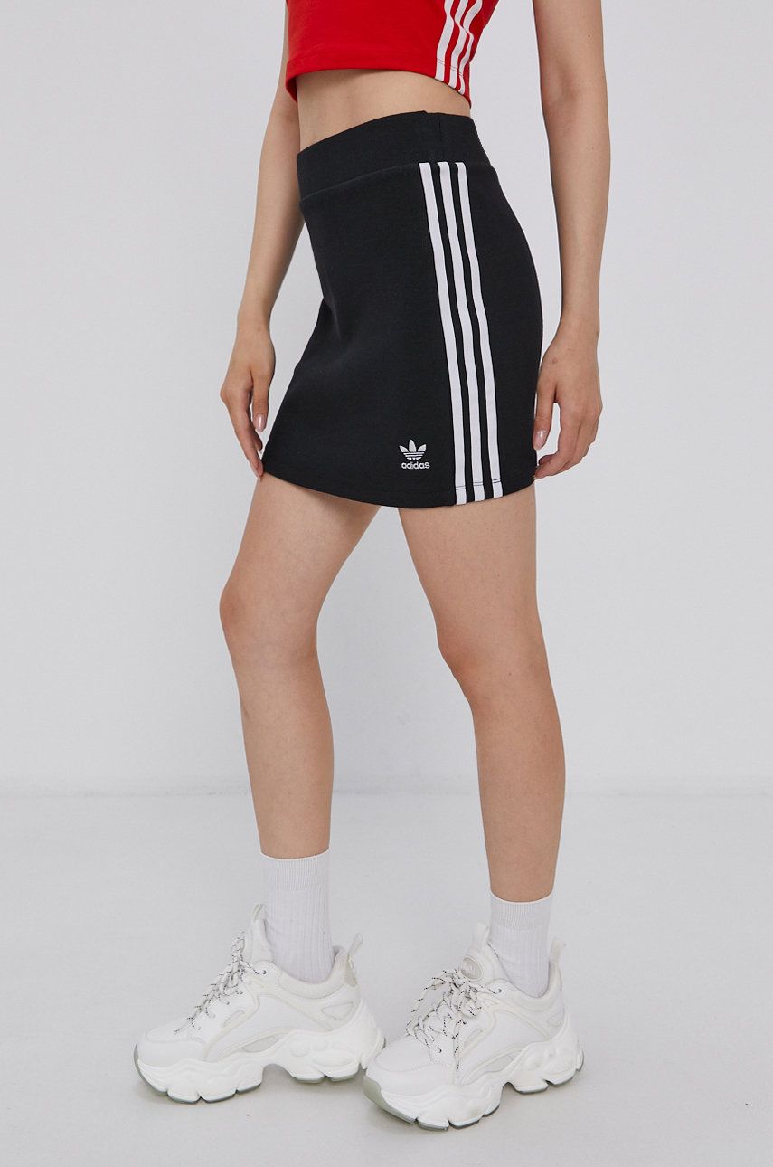 Adidas Originals Spódnica kolor czarny mini prosta