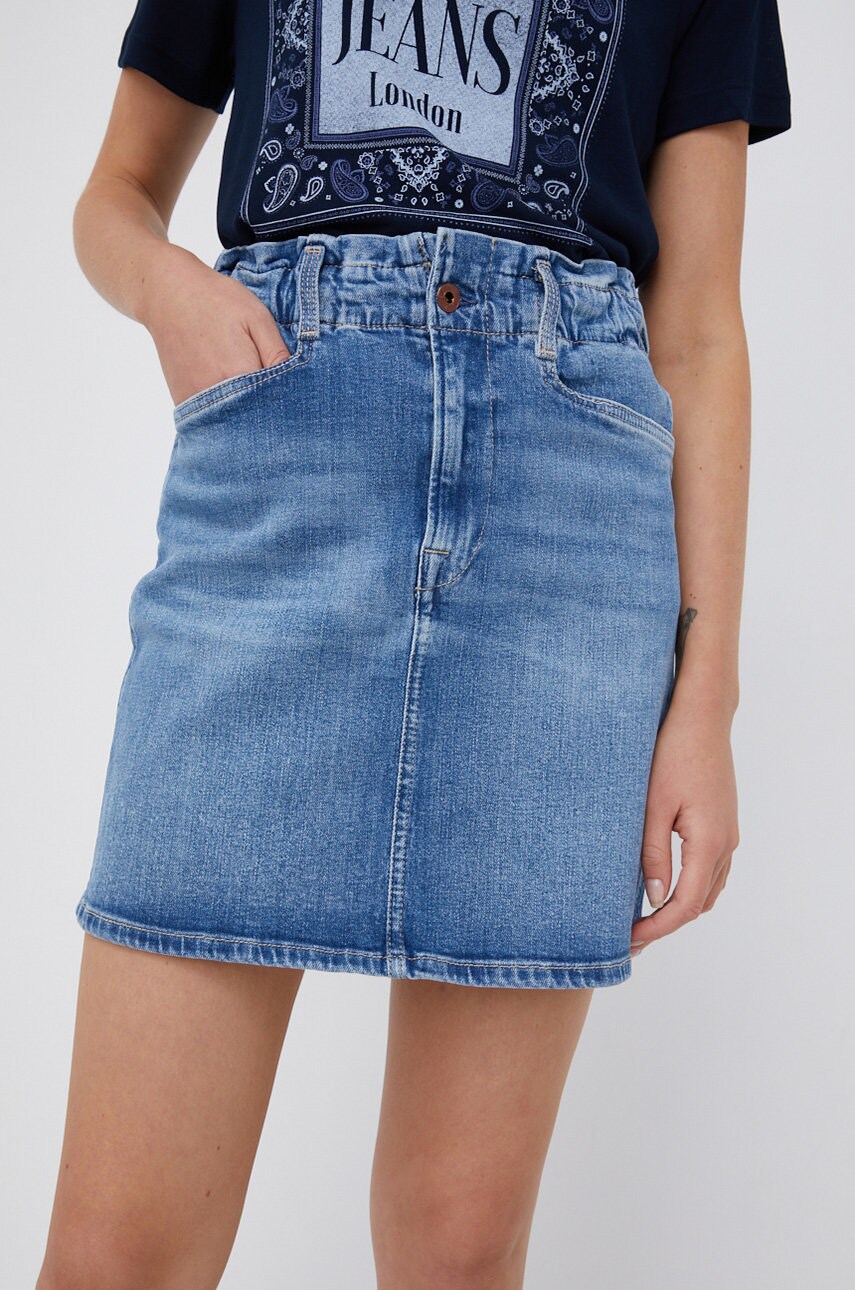 Pepe jeans fustă mini, model drept