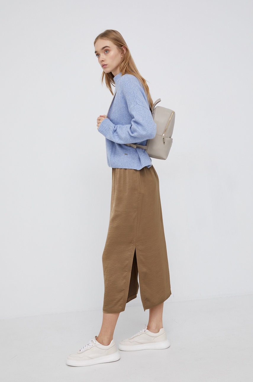 

Спідниця Dkny колір зелений midi пряма