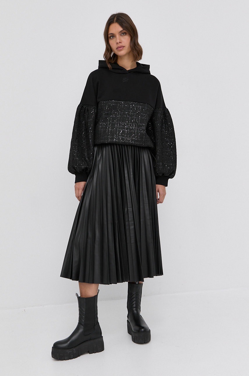 

Юбка Karl Lagerfeld цвет чёрный midi расклешённая