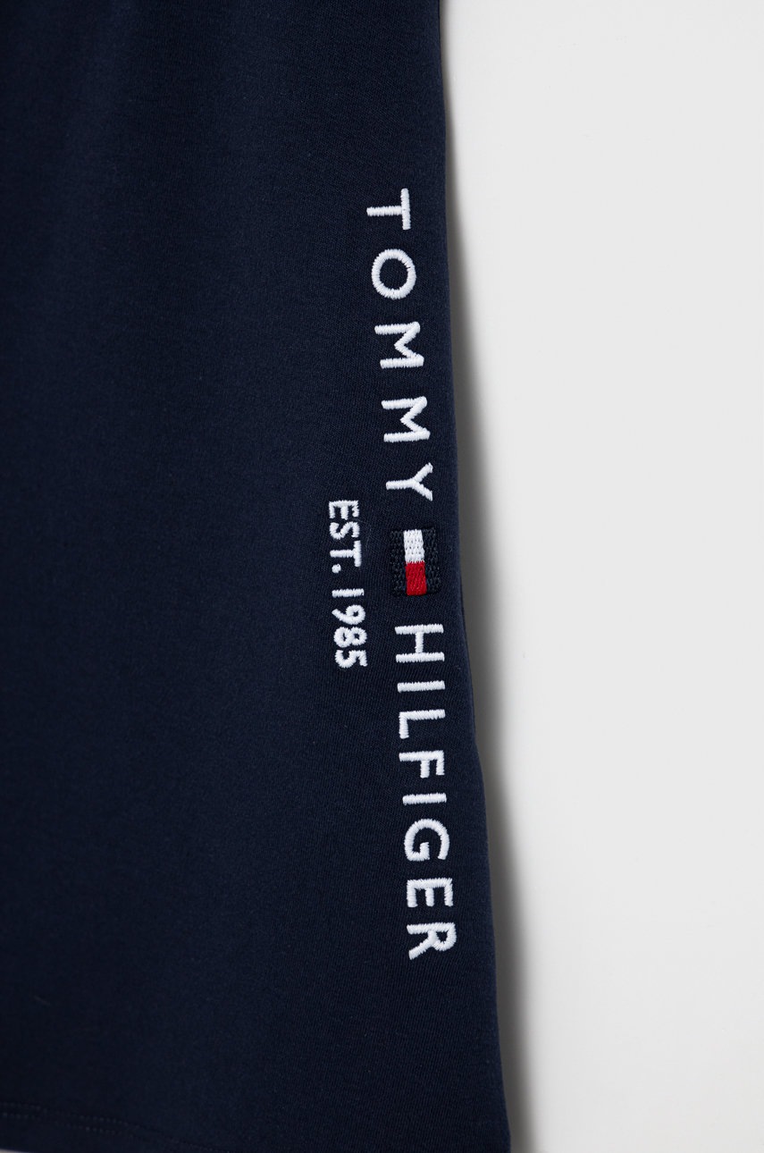

Детска пола Tommy Hilfiger в тъмносиньо къс модел разкроен модел, Тъмносин