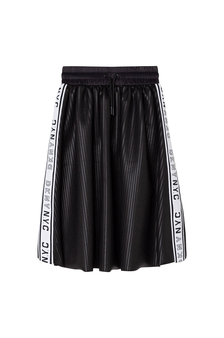 

Дитяча спідниця Dkny колір чорний midi розкльошена