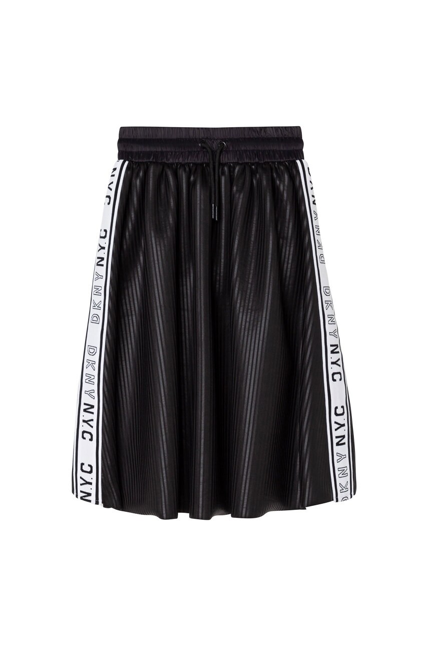 

Дитяча спідниця Dkny колір чорний midi розкльошена