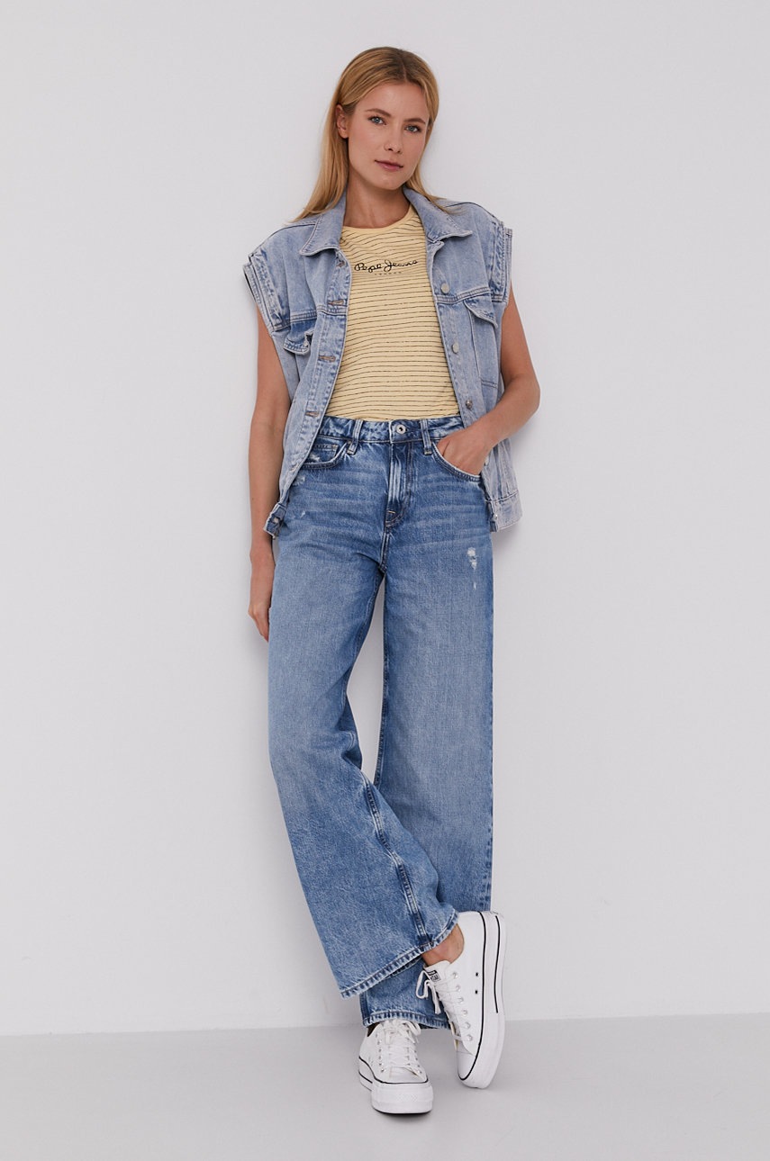 

Джинсы Pepe Jeans женские цвет высокая посадка