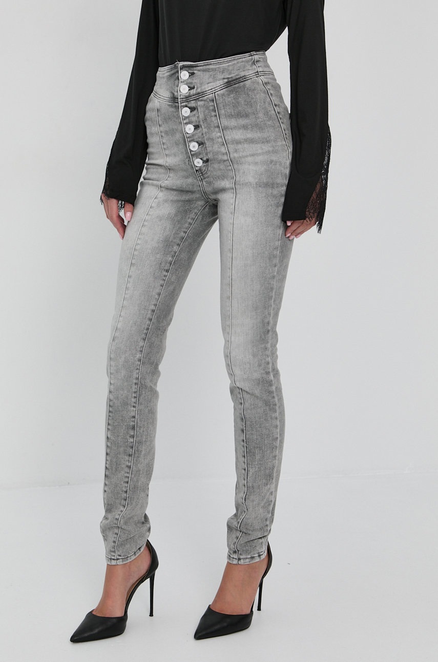 

Дънки Guess Sonny дамски с висока талия, Сив