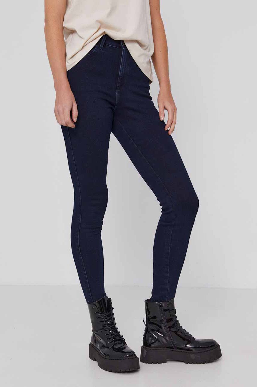 Wrangler jeansy HIGH RISE SKINNY BEFORE DARK damskie high waist
