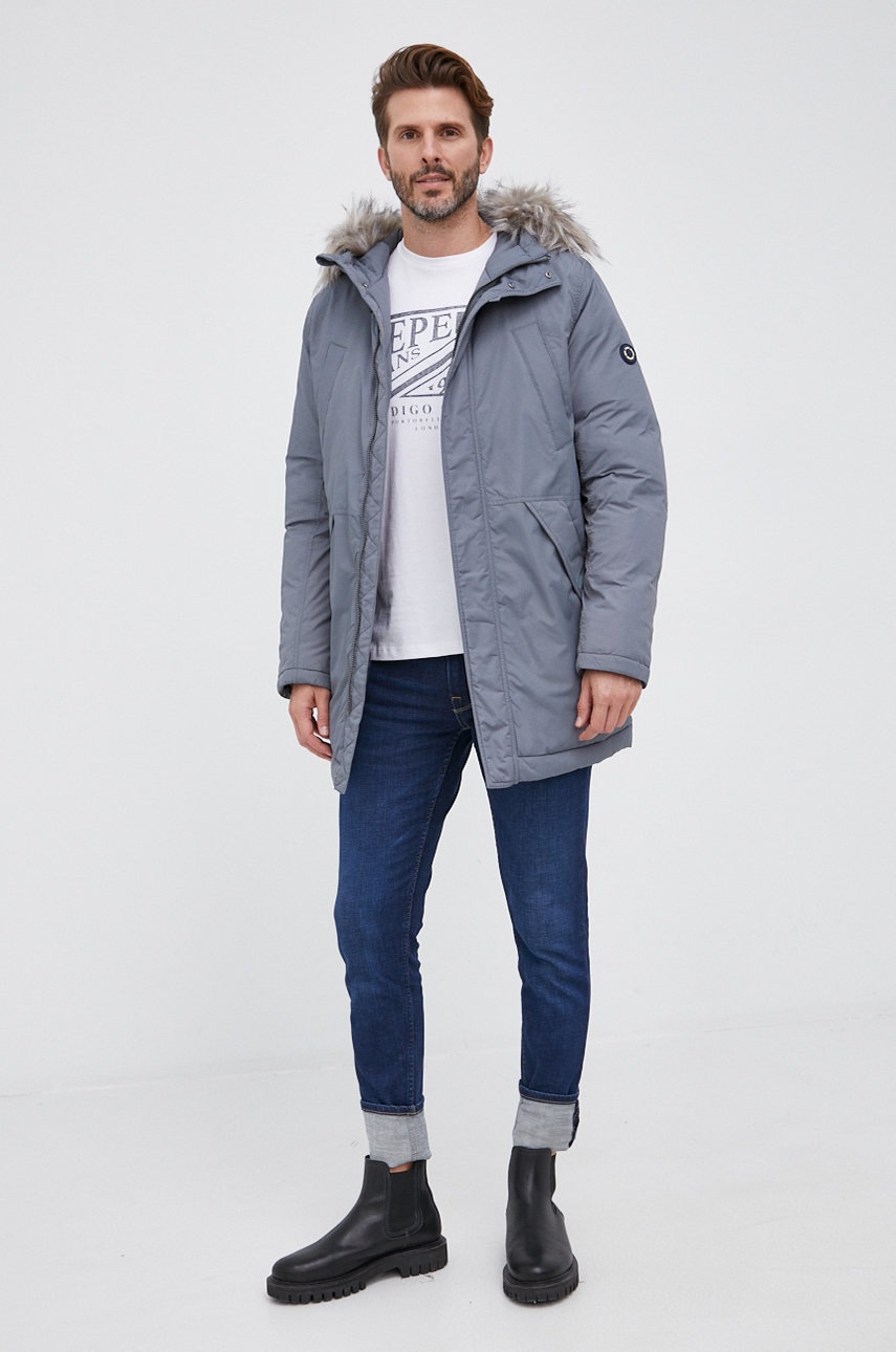 

Хлопковая футболка Pepe Jeans цвет белый с принтом