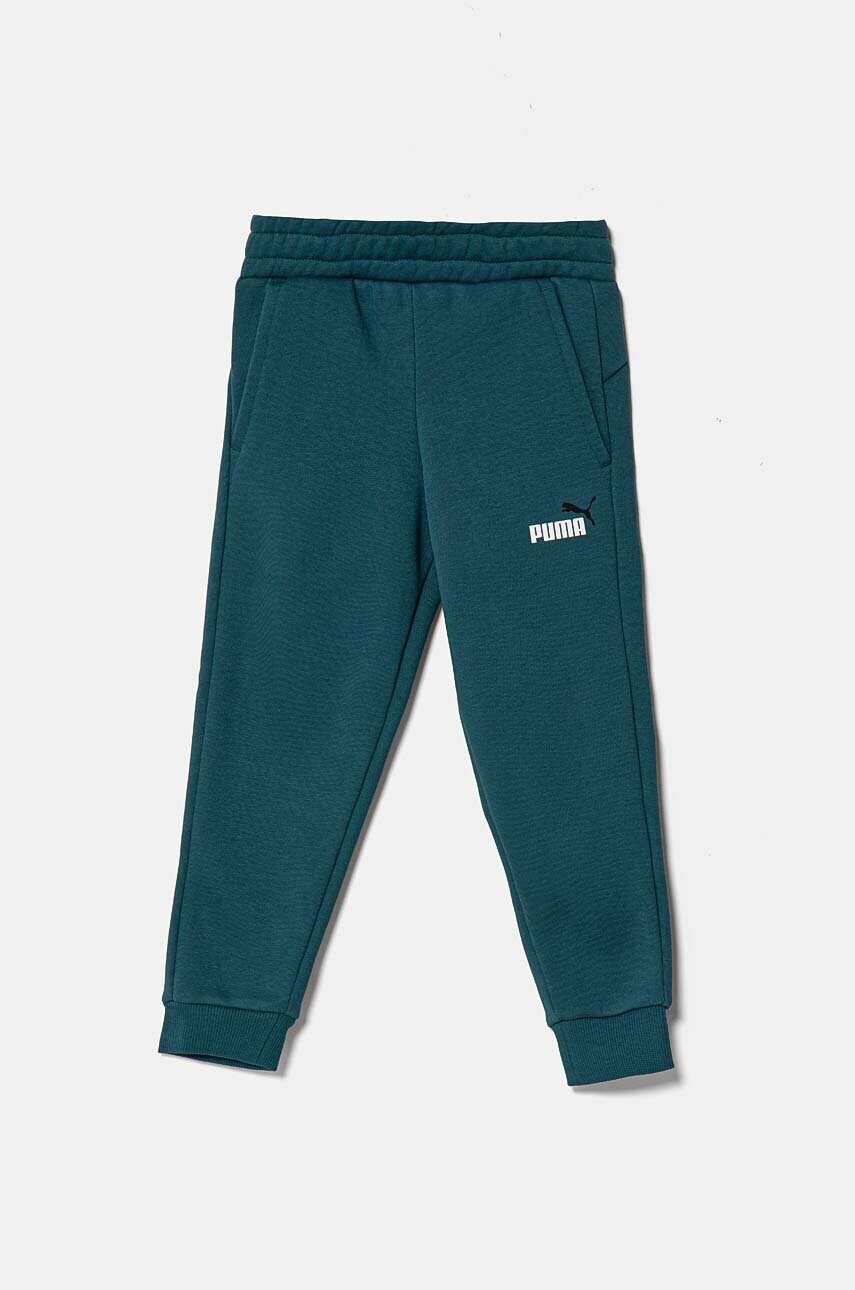 Puma pantaloni copii culoarea verde, melanj