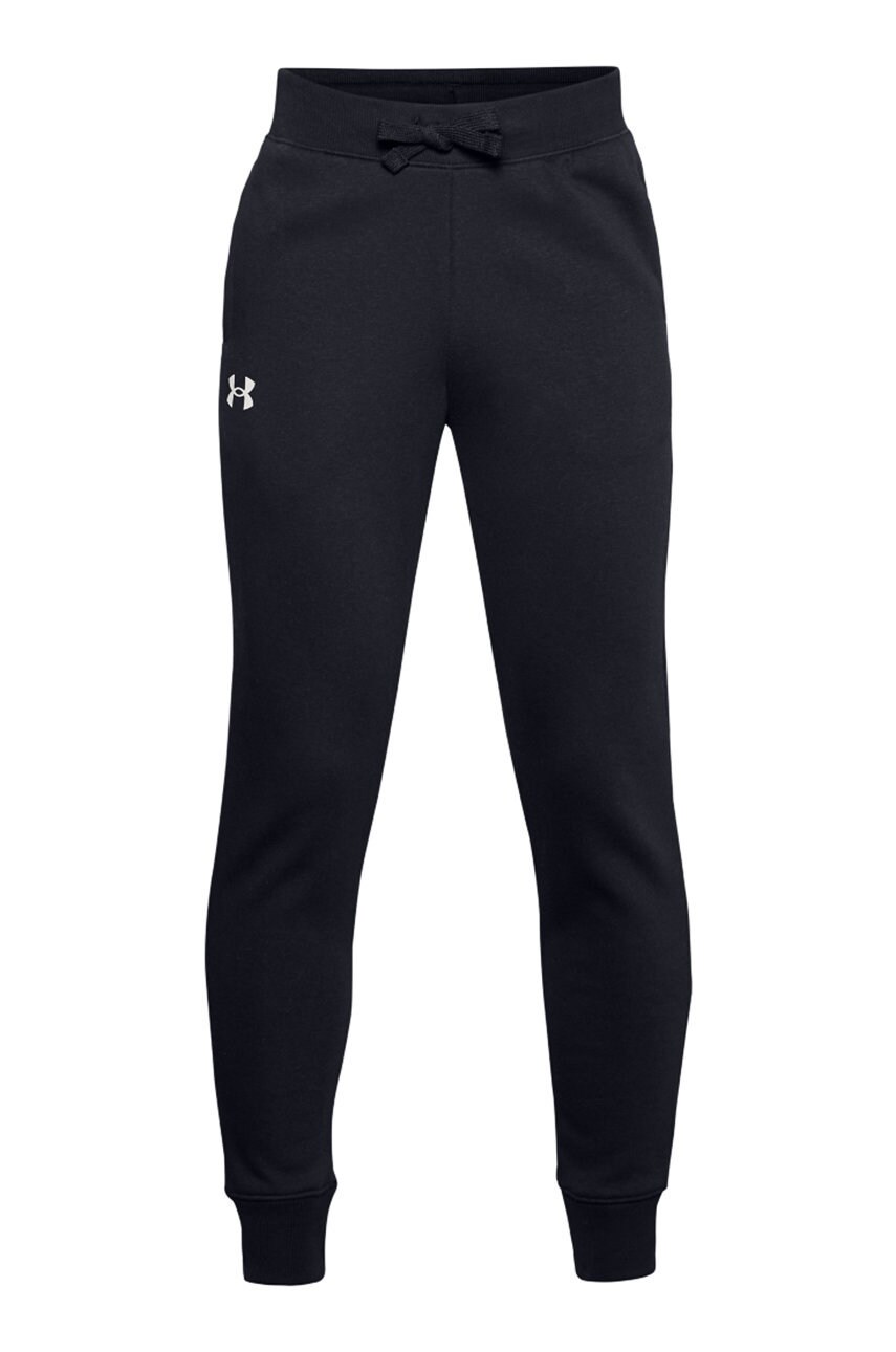 Under armour pantaloni copii 1357634 culoarea negru, material neted