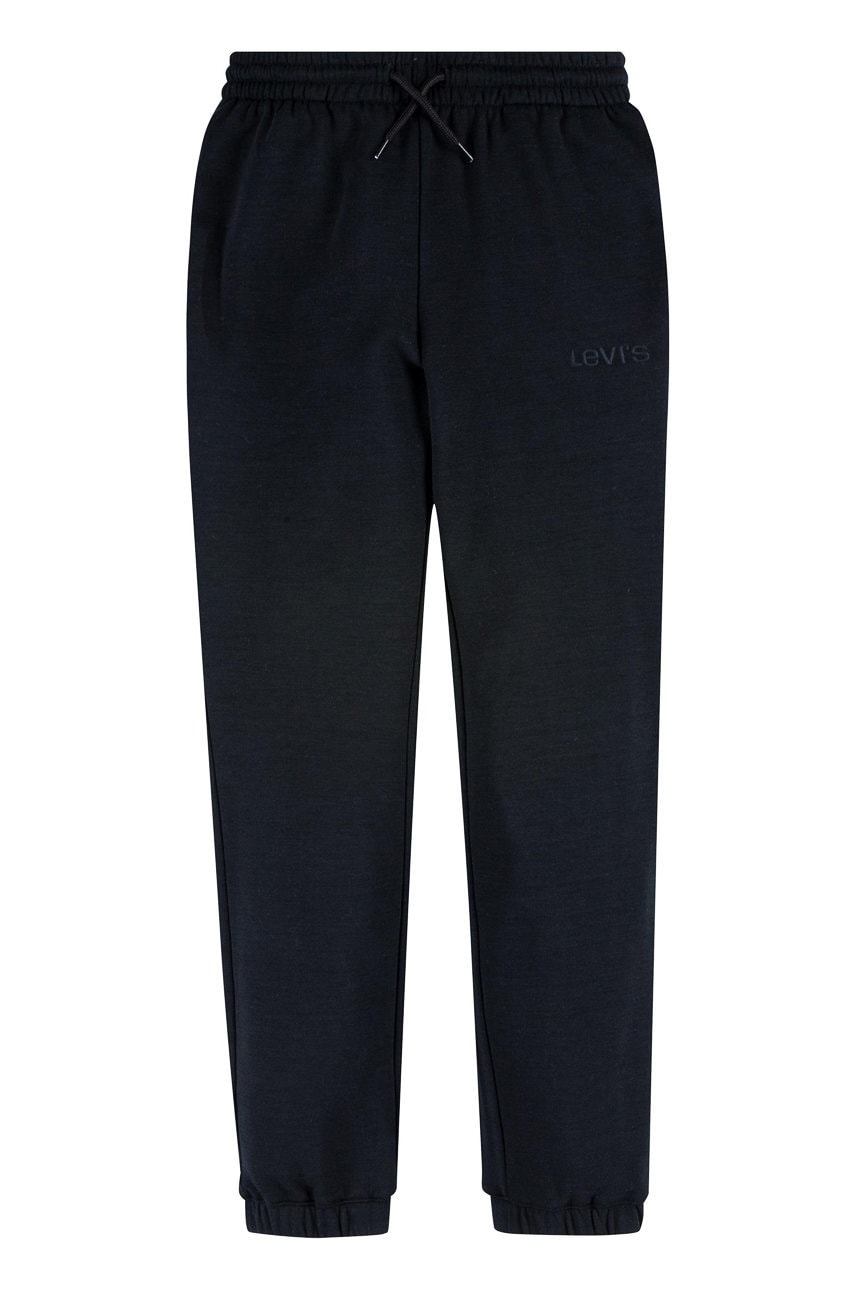 Levi's pantaloni copii culoarea negru, material neted