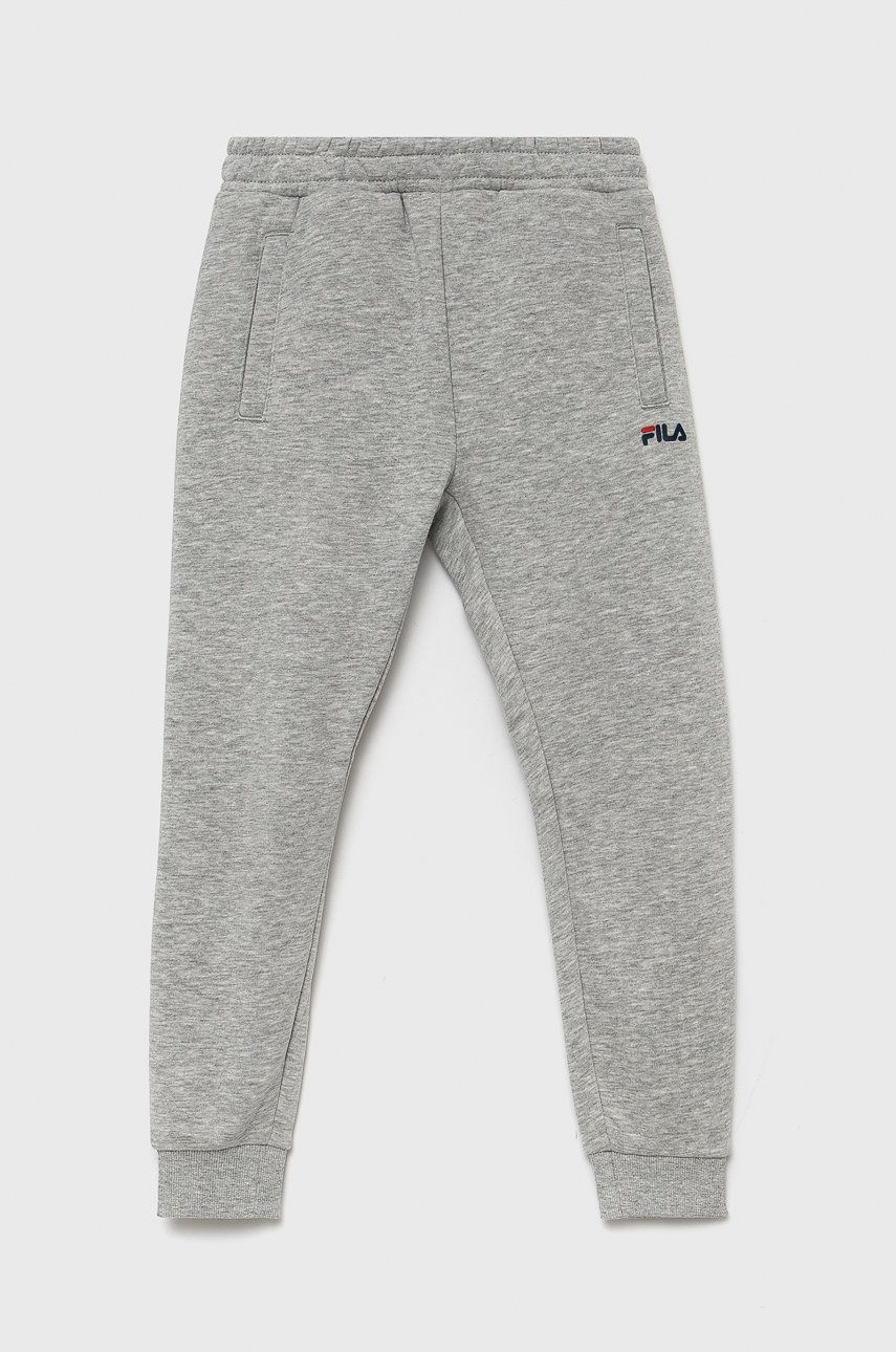 Fila Pantaloni copii culoarea gri, material neted 2022 ❤️ Pret Super answear imagine noua 2022
