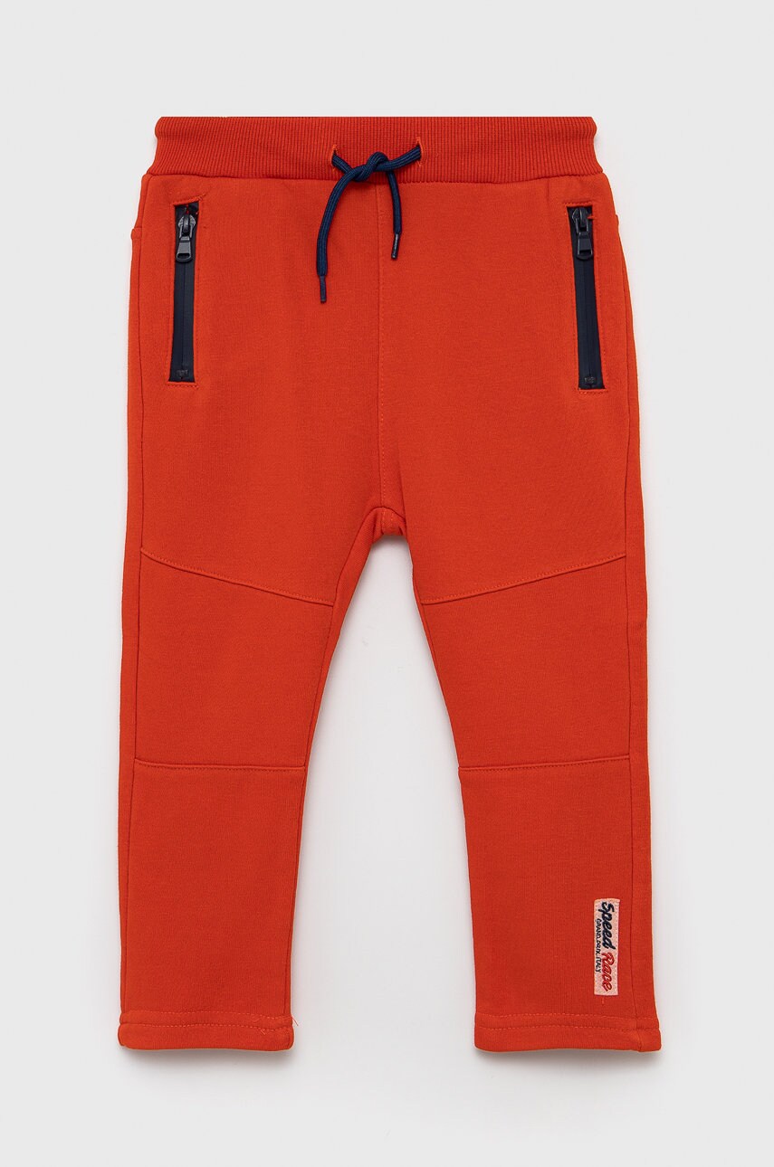 Birba&trybeyond pantaloni copii culoarea portocaliu, material neted