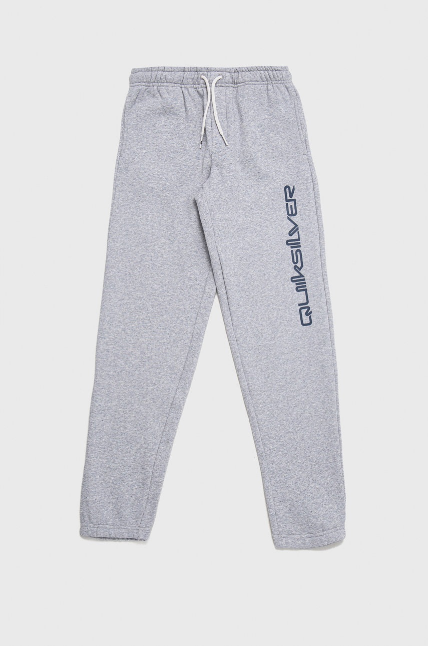 

Детски панталони Quiksilver в сиво с принт, Сив