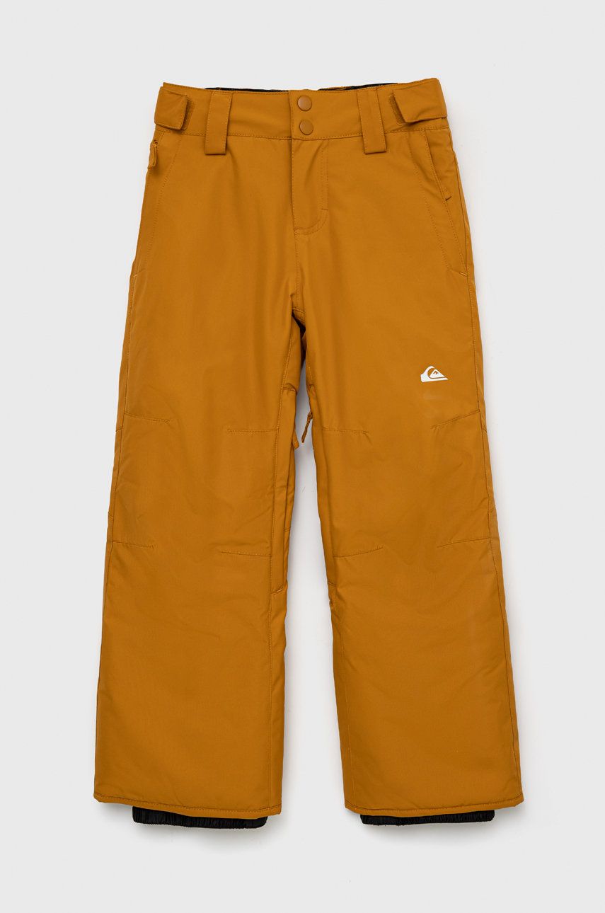 Quiksilver pantaloni copii culoarea portocaliu