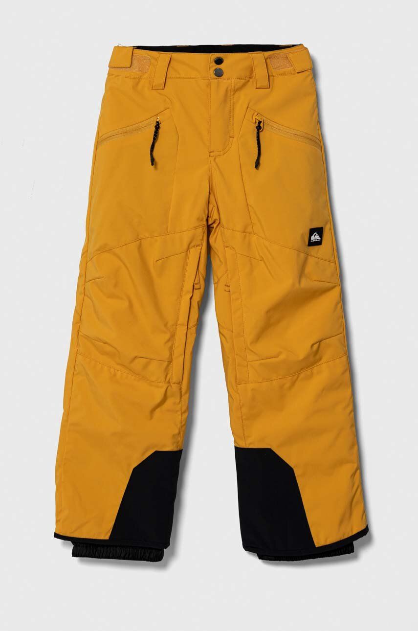 Quiksilver pantaloni copii culoarea galben