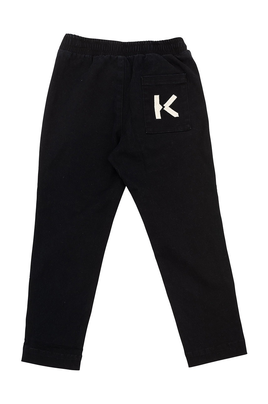 

Дитячі штани Kenzo Kids колір чорний гладке
