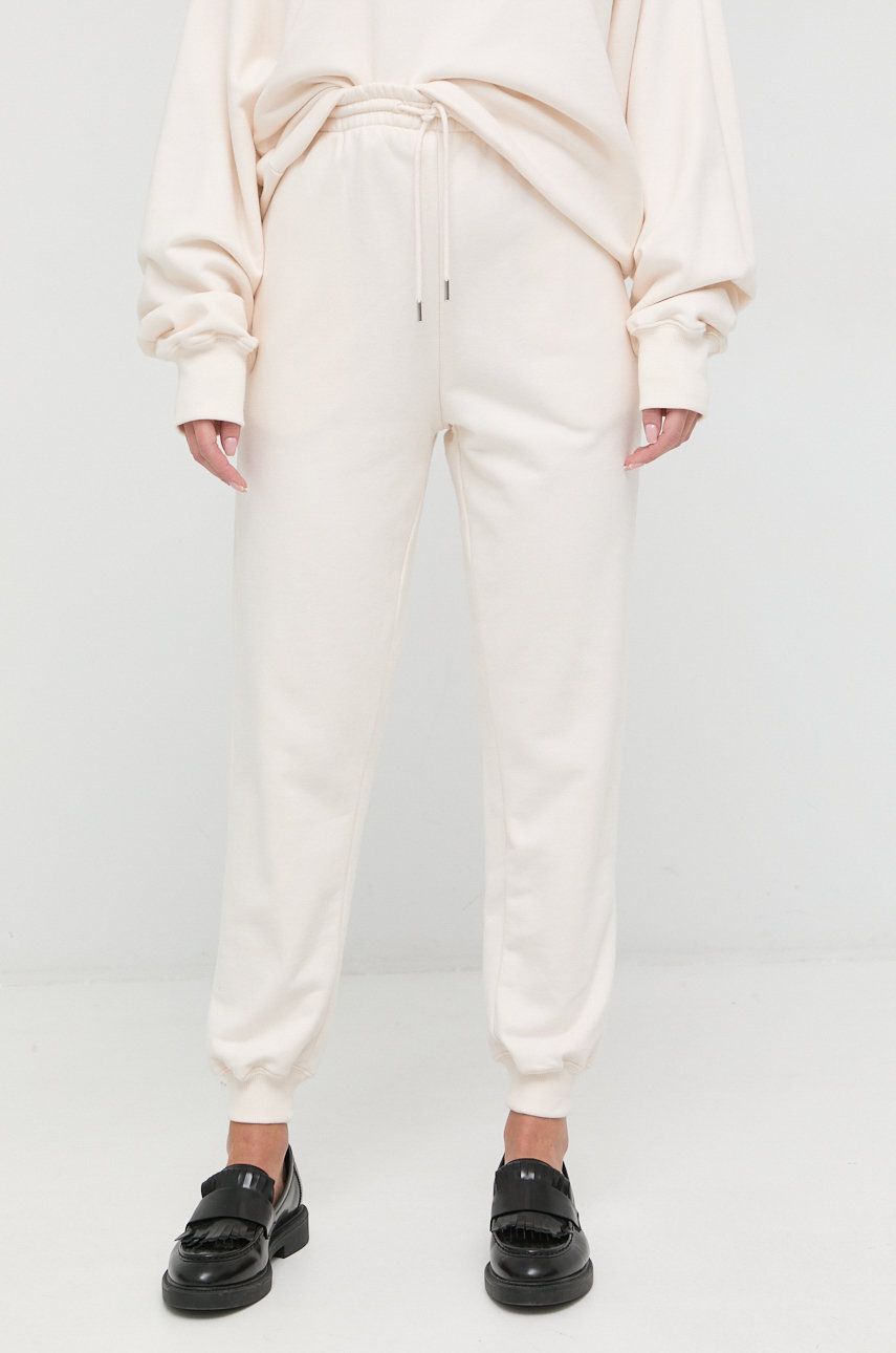 Ivy & Oak Pantaloni Kay femei, culoarea crem, material neted answear.ro imagine 2022 13clothing.ro