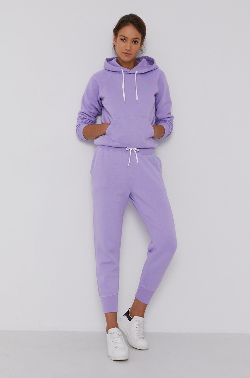

Брюки Polo Ralph Lauren женские цвет розовый гладкие