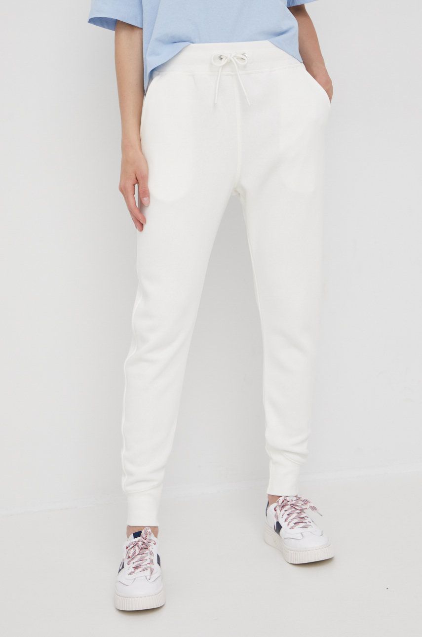 G-Star Raw spodnie d20761.c235 damskie kolor biały gładkie