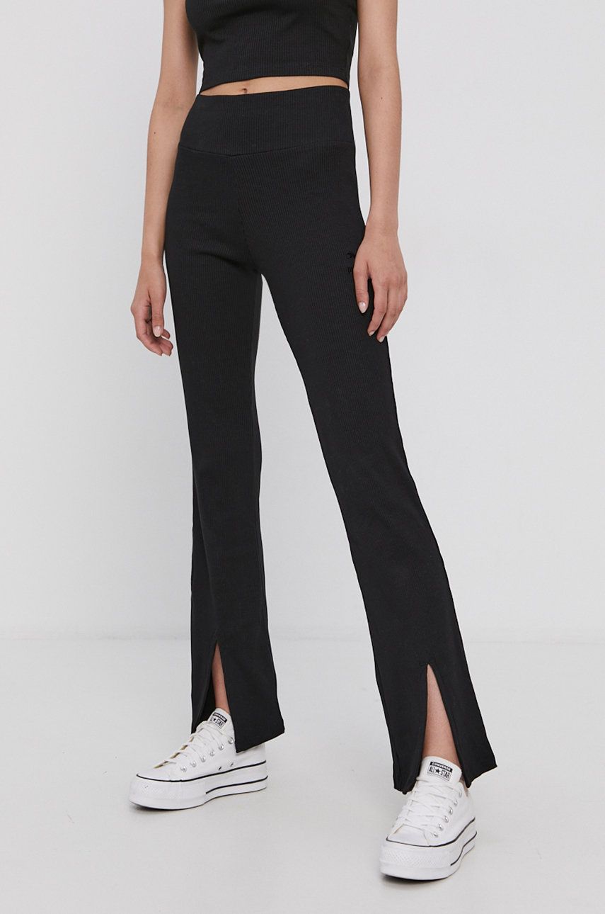 Puma Pantaloni femei, culoarea negru, material neted answear.ro imagine 2022 13clothing.ro