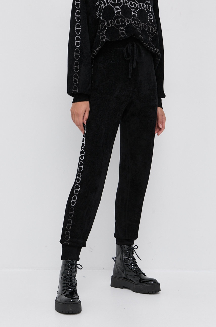 Twinset Spodnie damskie kolor czarny
