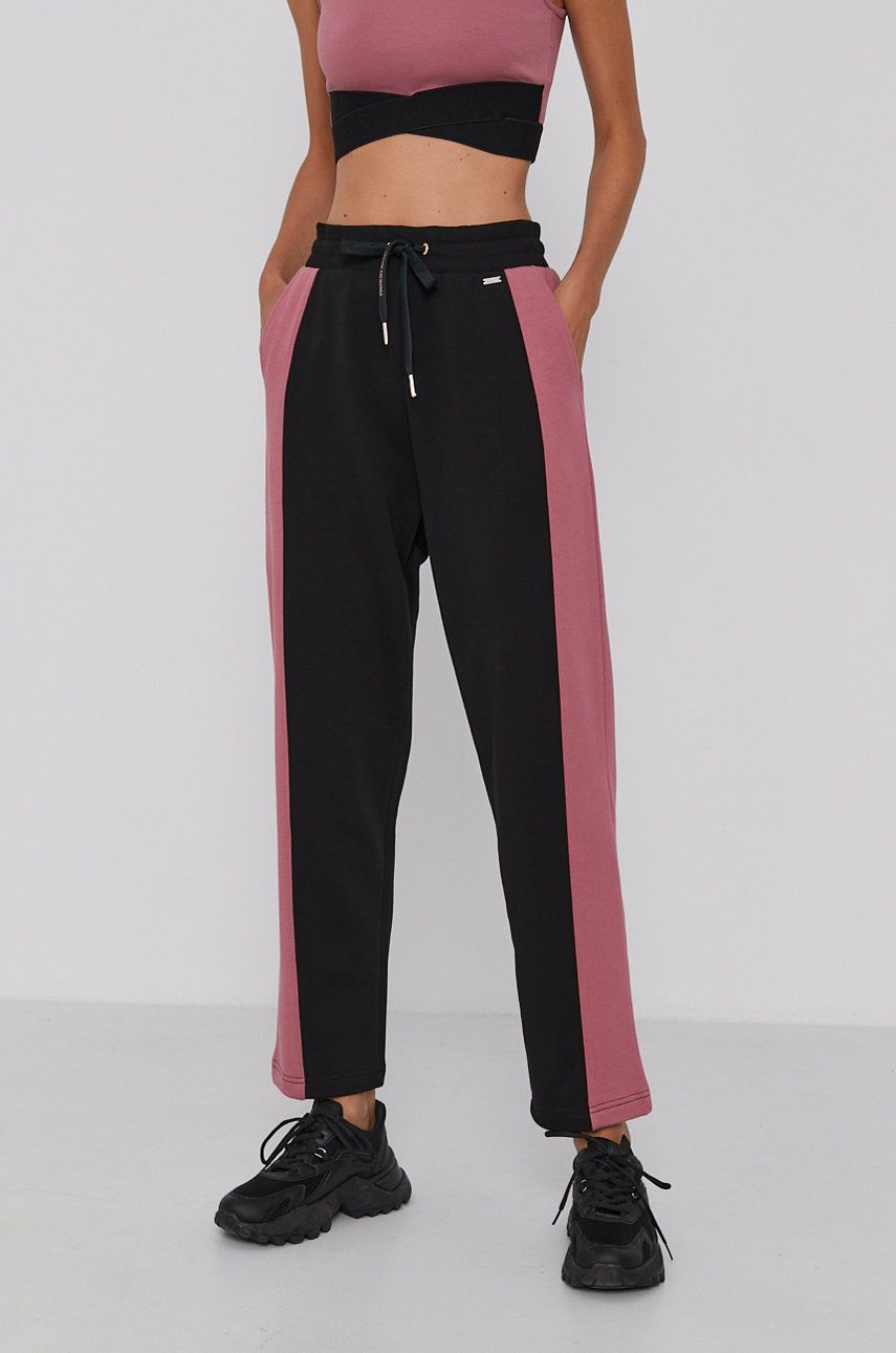 Armani Exchange Pantaloni femei, culoarea negru, modelator answear.ro imagine megaplaza.ro