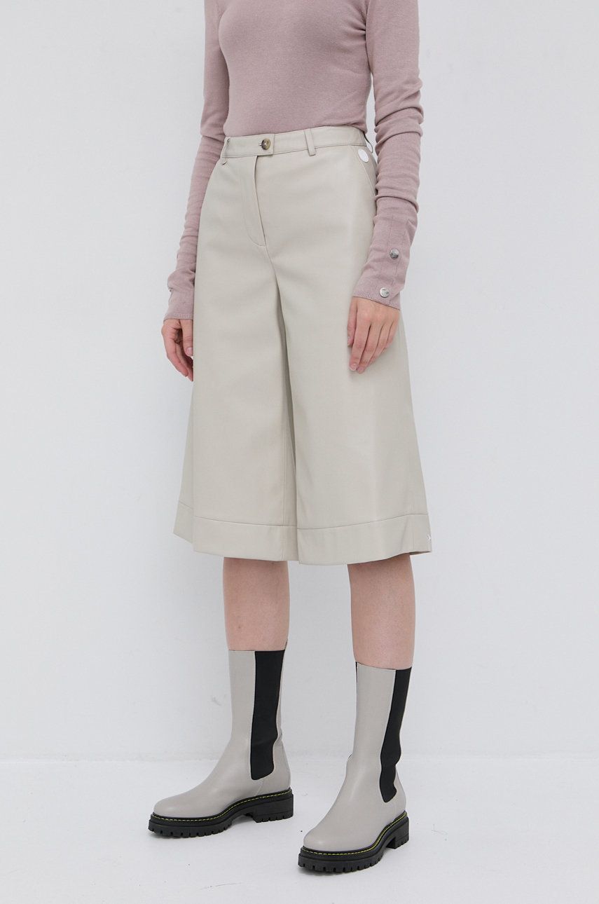 Trussardi Pantaloni femei, transparent, fason culottes, high waist answear.ro imagine megaplaza.ro