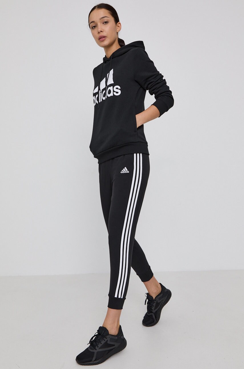 

Штани adidas жіночі колір чорний з аплікацією