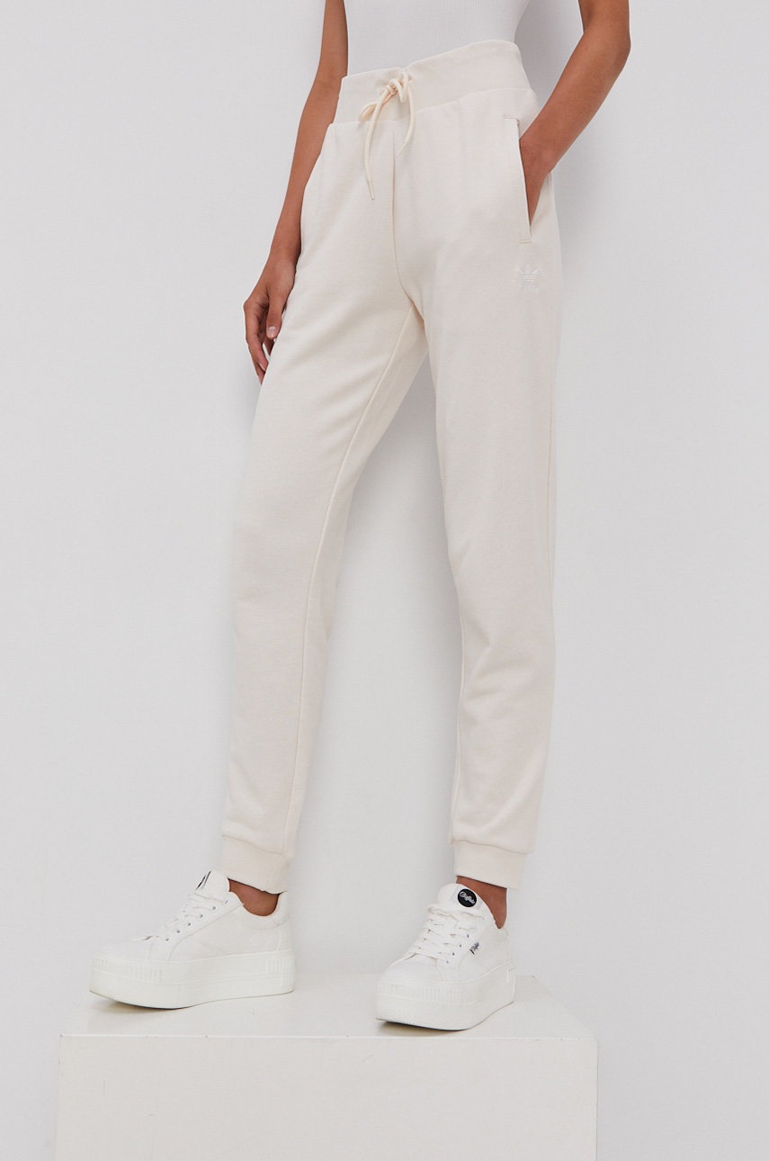 

Брюки adidas Originals H37873 женские цвет кремовый гладкие