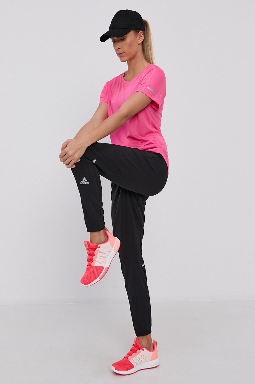 

Штани adidas Performance жіночі колір чорний з принтом