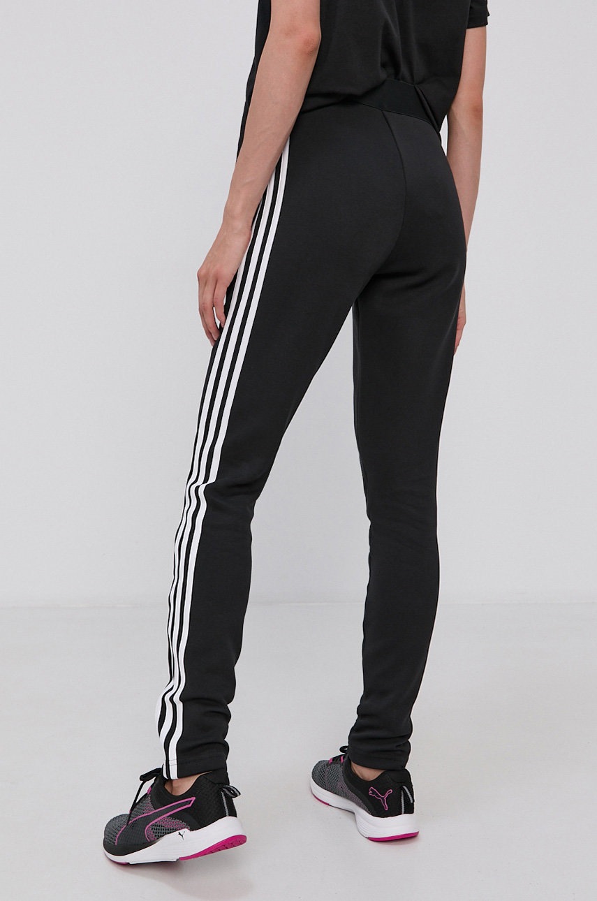 

Штани adidas Performance GU9689 жіночі колір чорний гладкі