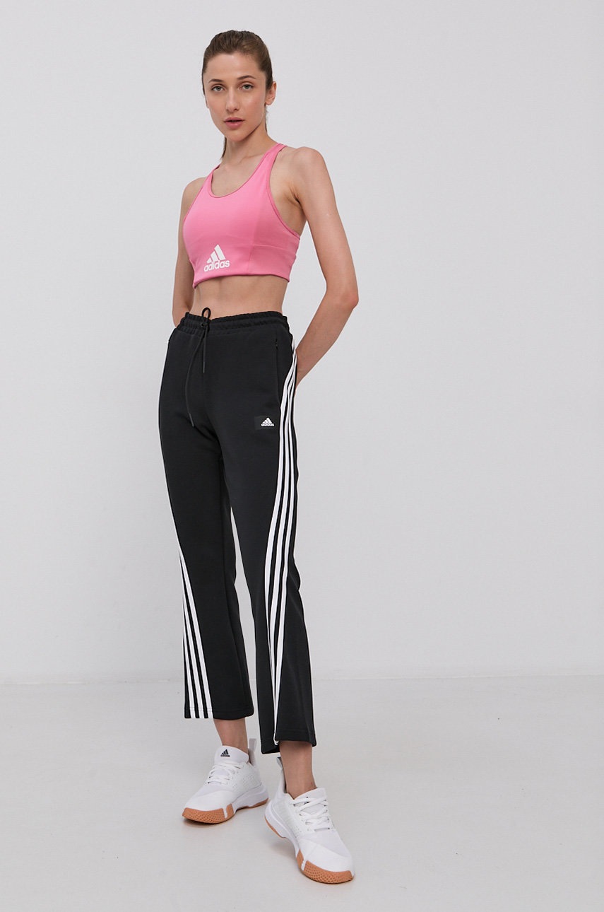 

Брюки adidas Performance GU9698 женские цвет чёрный гладкие