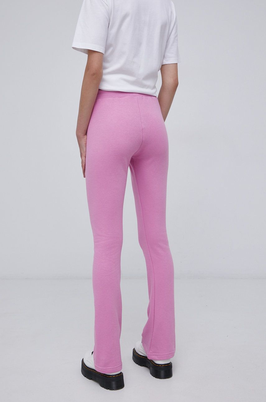 Adidas Originals Pantaloni HF6771 Femei, Culoarea Roz, Cu Imprimeu