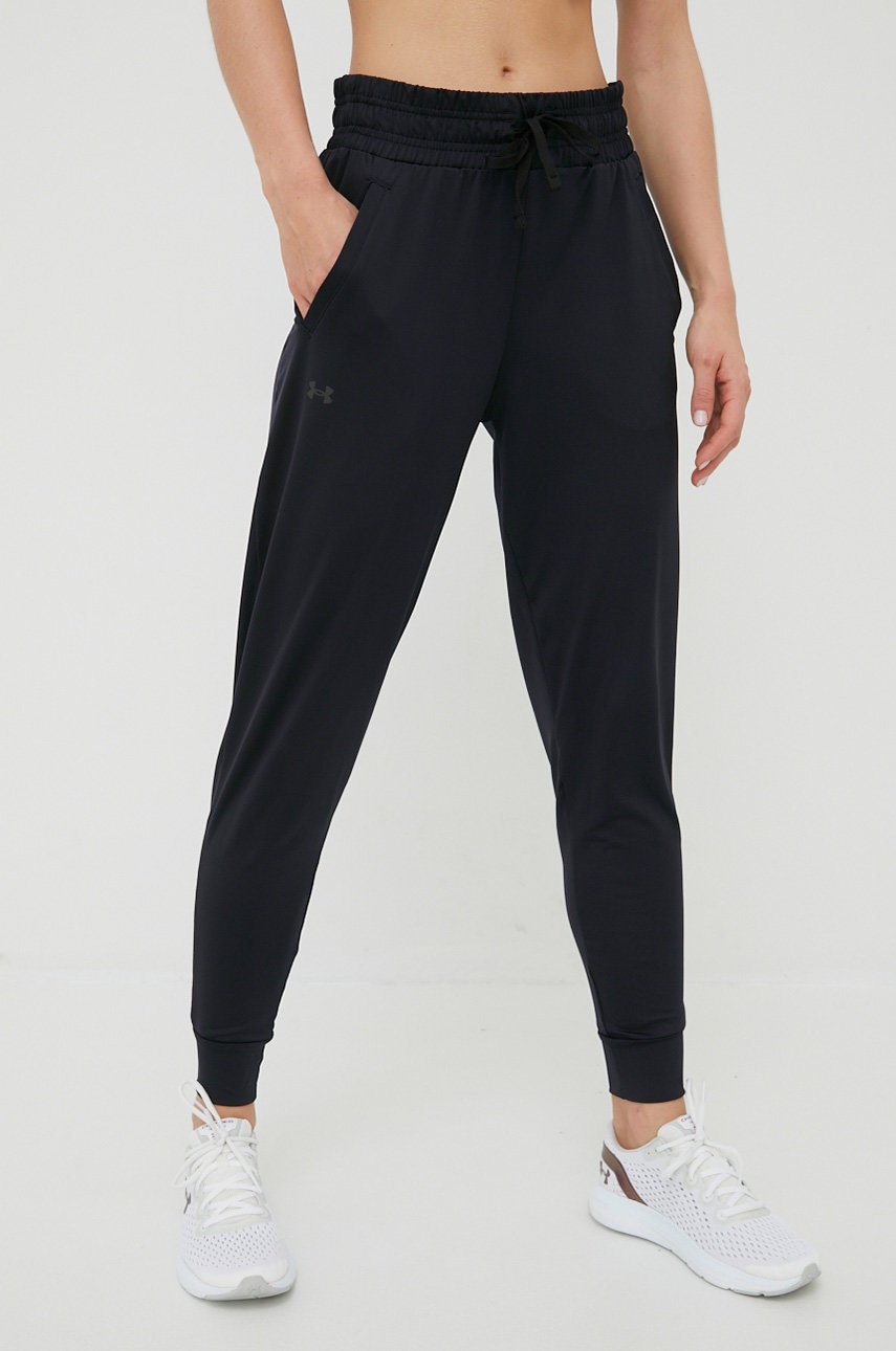 Under Armour Pantaloni De Antrenament 1369385 Femei, Culoarea Negru, Neted