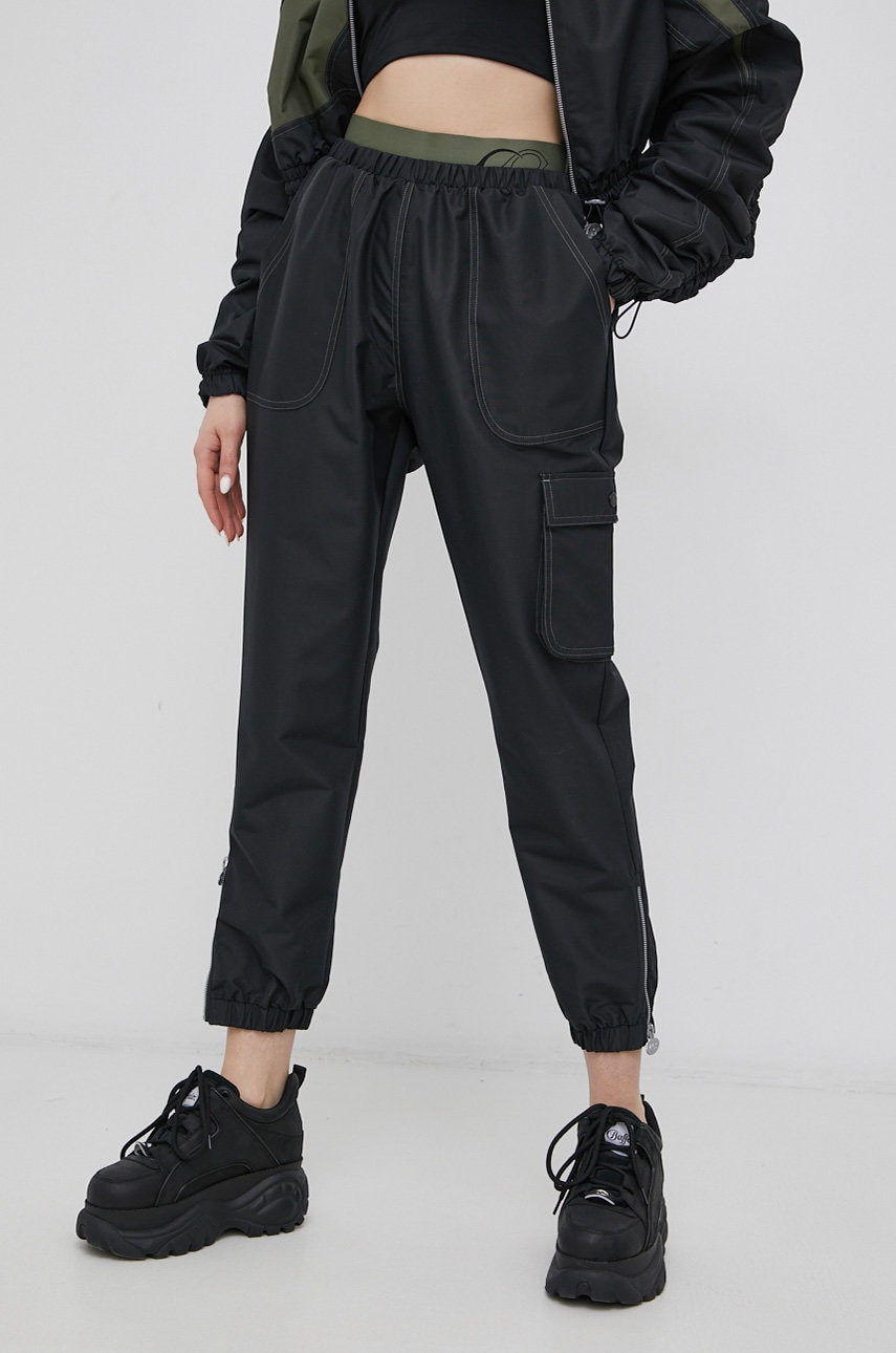 Reebok classic pantaloni femei, culoarea negru,
