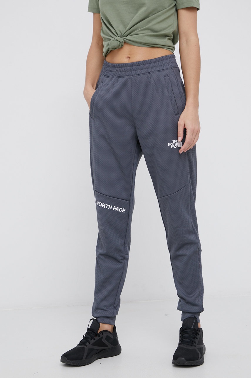 

Панталон The North Face дамски в сиво, Сив