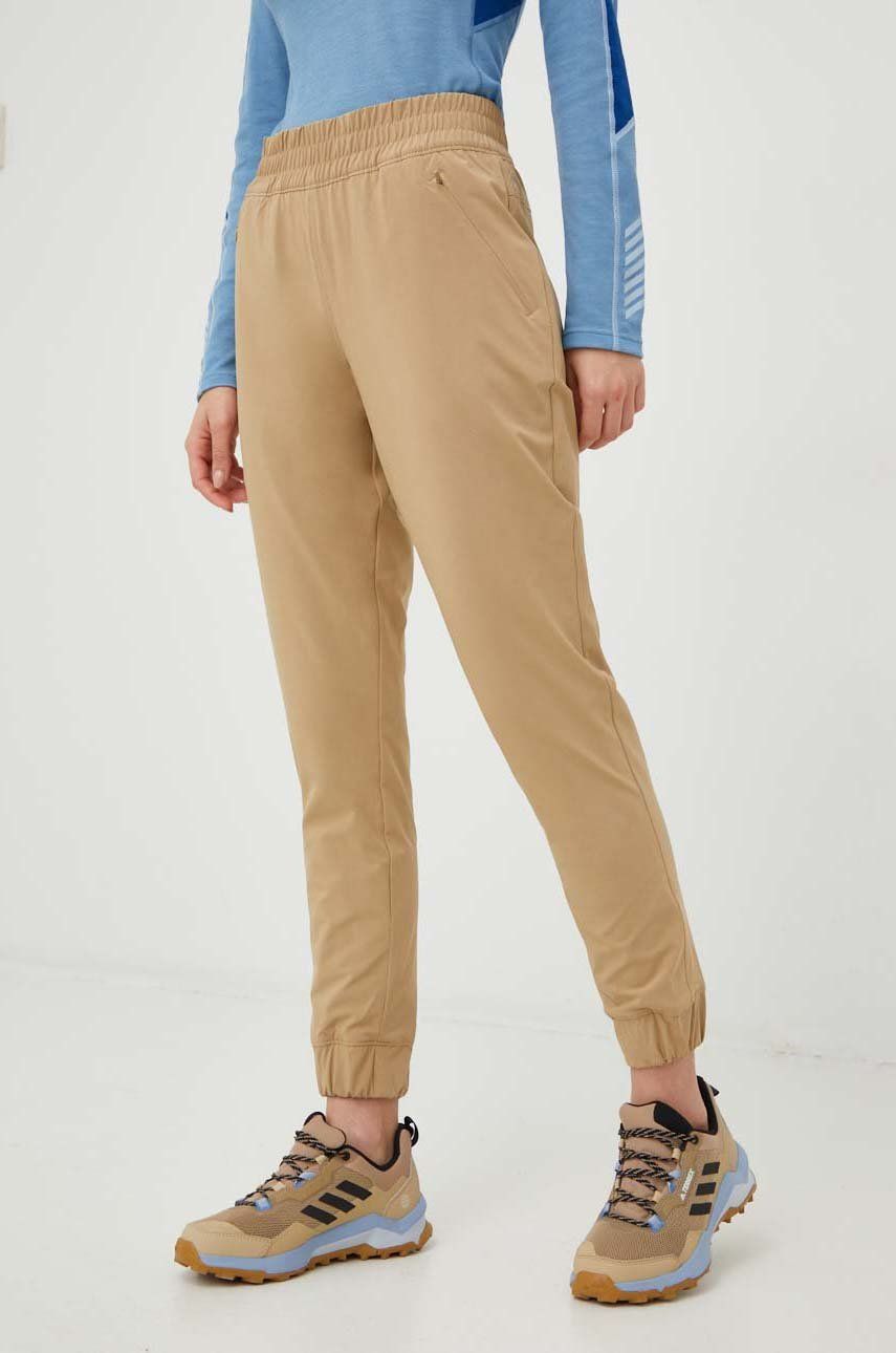 Columbia pantaloni femei, culoarea bej, answear.ro
