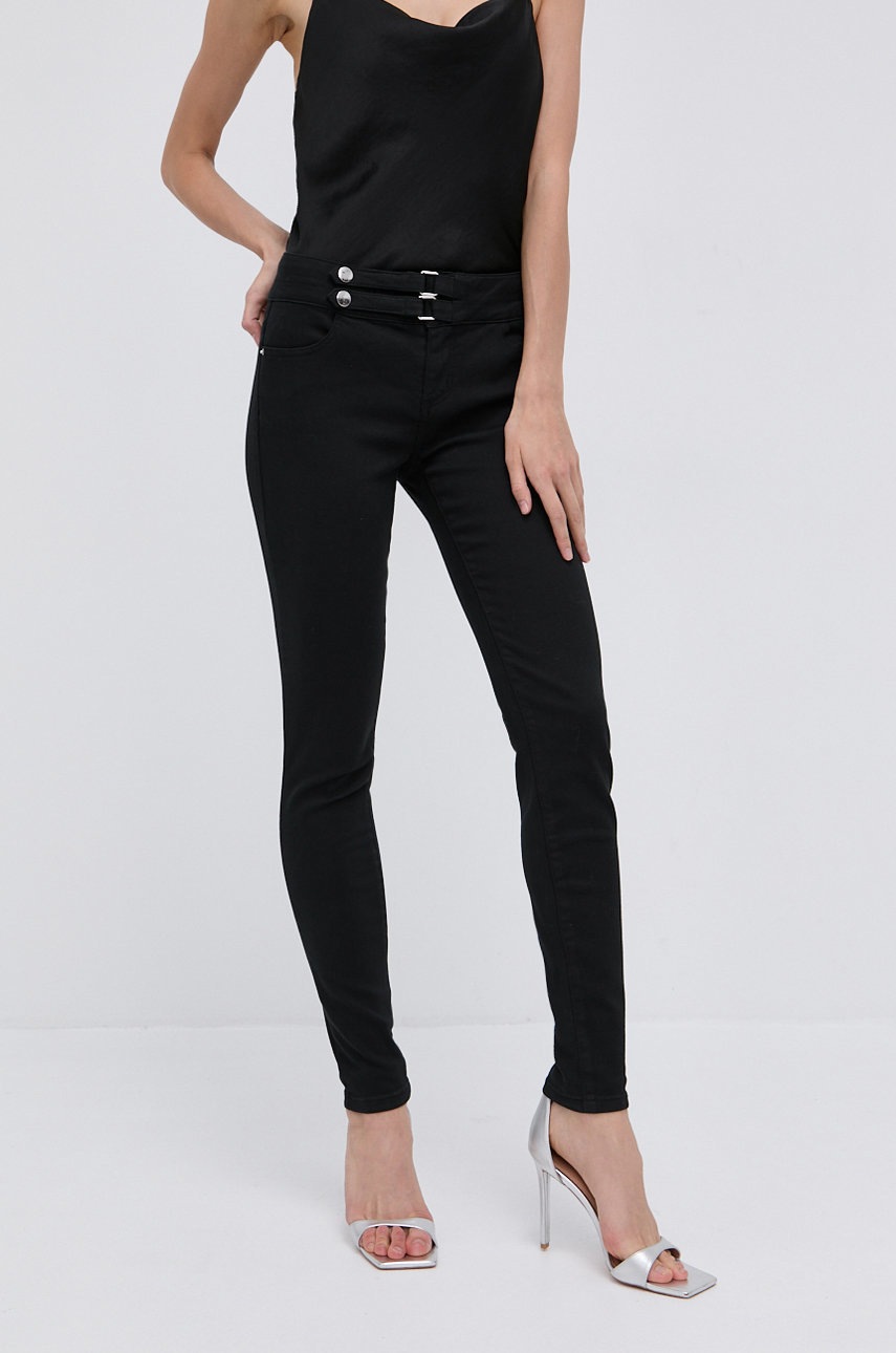 

Панталон Morgan дамски в черно с кройка по тялото, със стандартна талия, Черен