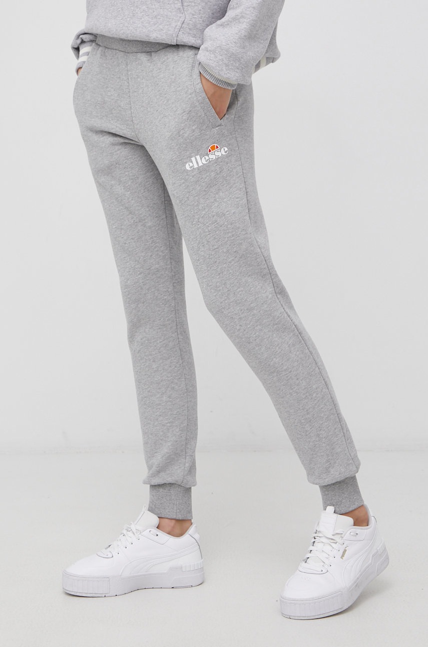 Ellesse Pantaloni Femei, Culoarea Gri, Melanj Sgk13652-011