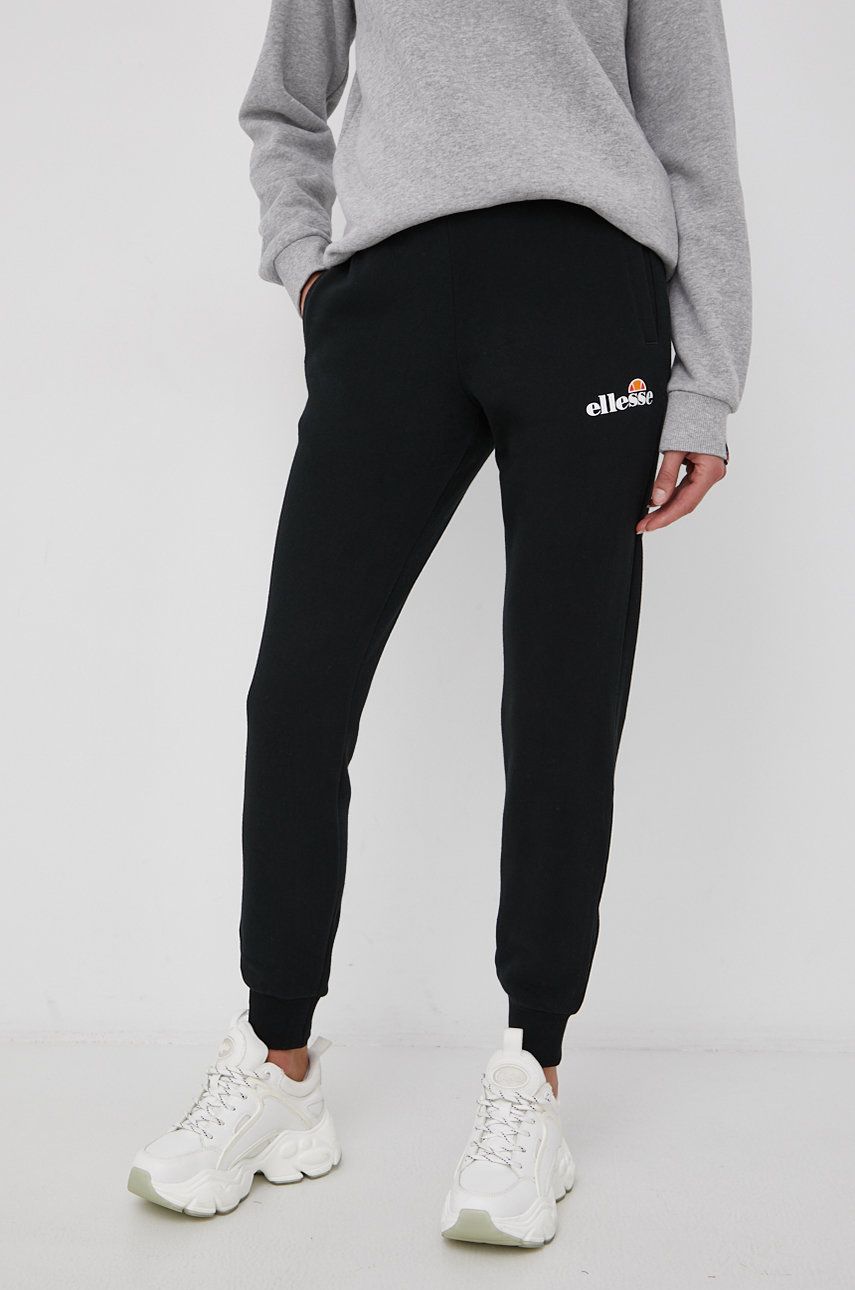 Ellesse Pantaloni Femei, Culoarea Negru, Melanj Sgk13652-011