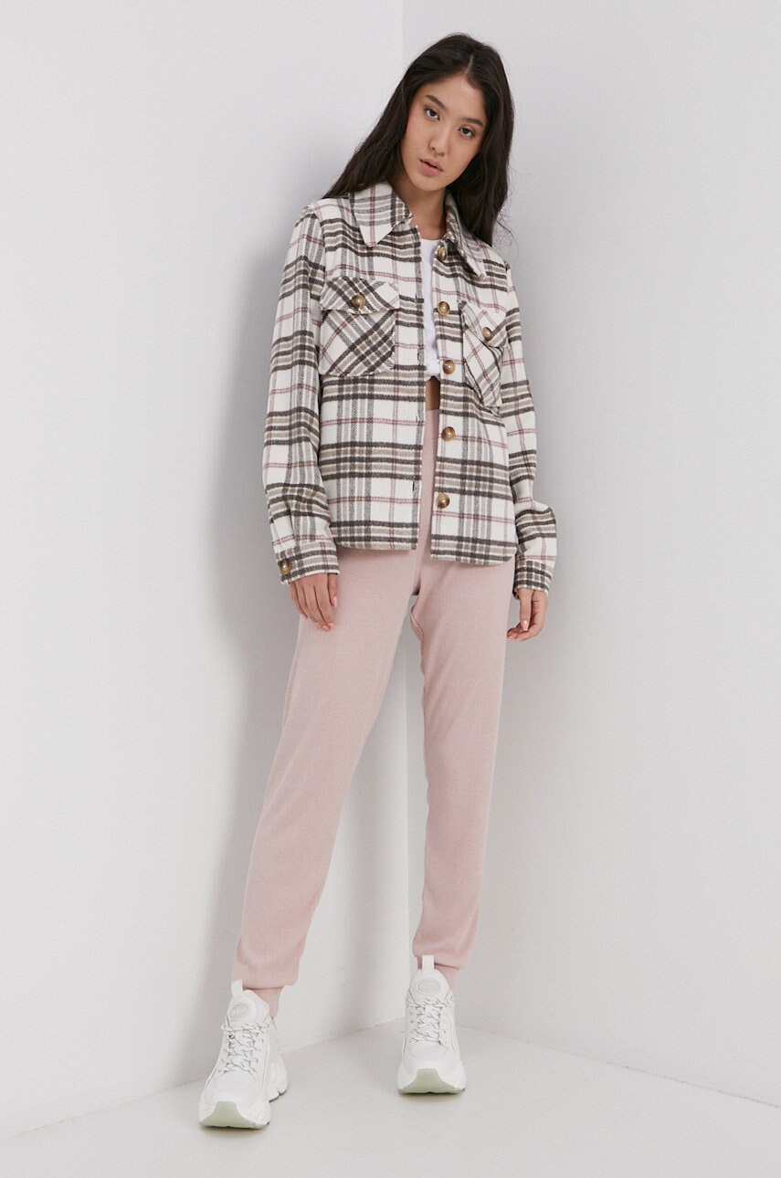 Brave soul pantaloni femei, culoarea roz,