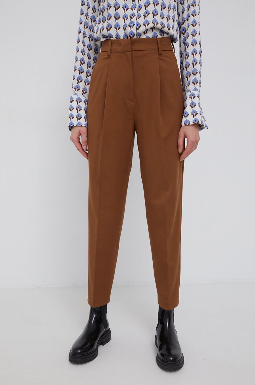 Sisley Pantaloni femei, fason tigareta, high waist answear.ro imagine megaplaza.ro